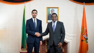 شخبوط بن نهيان يلتقي رئيس زامبيا