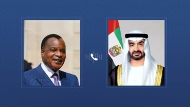 رئيس الدولة ورئيس جمهورية الكونغو يبحثان هاتفياً علاقات التعاون والتطورات التي تشهدها المنطقة