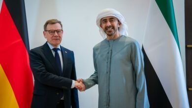 عبدالله بن زايد يستقبل وزير خارجية ألمانيا
