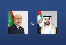 رئيس الدولة يبحث خلال اتصال هاتفي مع رئيس موريتانيا التطورات في المنطقة