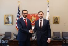 نائب الرئيس الأمريكي يستقبل سلطان الجابر في البيت الأبيض