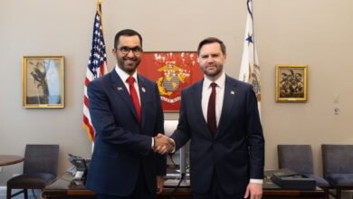 نائب الرئيس الأمريكي يستقبل سلطان الجابر في البيت الأبيض