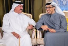 منصور بن زايد يحضر مأدبة إفطار سلطان بن حمدان