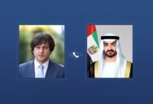 خلال اتصال هاتفي مع رئيس الدولة.. رئيس وزراء جورجيا يدين الاعتداءات الإيرانية على الإمارات