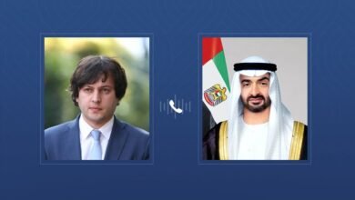 خلال اتصال هاتفي مع رئيس الدولة.. رئيس وزراء جورجيا يدين الاعتداءات الإيرانية على الإمارات