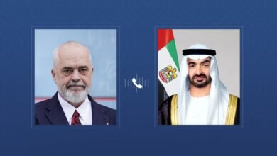 رئيس الدولة يتلقى اتصالاً هاتفياً من رئيس وزراء ألبانيا تناول تداعيات التصعيد الذي تشهده المنطقة