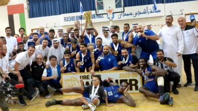 النصر بطلًا لكأس الإمارات لكرة السلة للموسم الثالث تواليًا