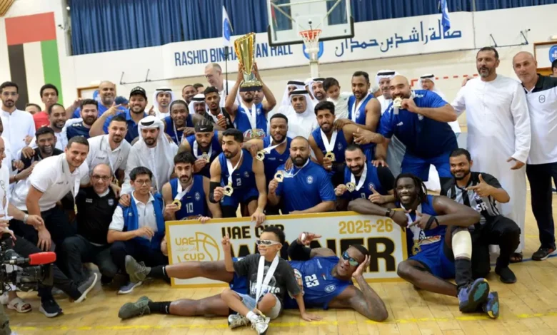 النصر بطلًا لكأس الإمارات لكرة السلة للموسم الثالث تواليًا