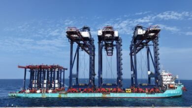 "موانئ نواتوم" تتسلم رافعات رصيف ورافعات جسرية في سفاجا بمصر 4 موانئ نواتوم