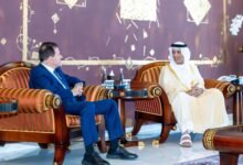 سعود بن صقر يستقبل سفير كومنولث جزر البهاما