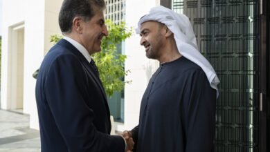 رئيس الدولة يستقبل رئيس إقليم كردستان العراق