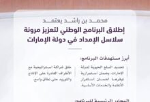 محمد بن راشد يعتمد إطلاق البرنامج الوطني لتعزيز مرونة سلاسل الإمداد في دولة الإمارات