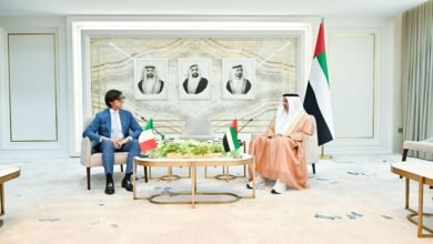 صقر غباش يستقبل رئيس لجنة الصداقة مع الإمارات في البرلمان الإيطالي ويبحثان تعزيز التعاون البرلماني