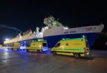 استمراراً لرسالته الإنسانية المستشفى الإماراتي العائم في العريش يستقبل 7 حالات جديدة من قطاع غزة