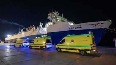 استمراراً لرسالته الإنسانية المستشفى الإماراتي العائم في العريش يستقبل 7 حالات جديدة من قطاع غزة