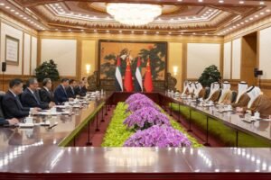 رئيس جمهورية الصين الشعبية يستقبل ولي عهد أبوظبي