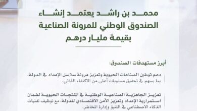 محمد بن راشد يعتمد حزمة قرارات لتعزيز المرونة الصناعية في الدولة ودعم المنتجات الوطنية