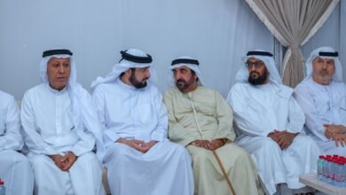 حمدان بن محمد وأحمد بن محمد يقدمان واجب العزاء في وفاة حسين الأحبابي