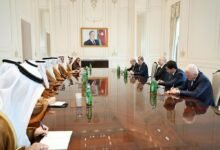 سعيد الهاجري يلتقي رئيس أذربيجان