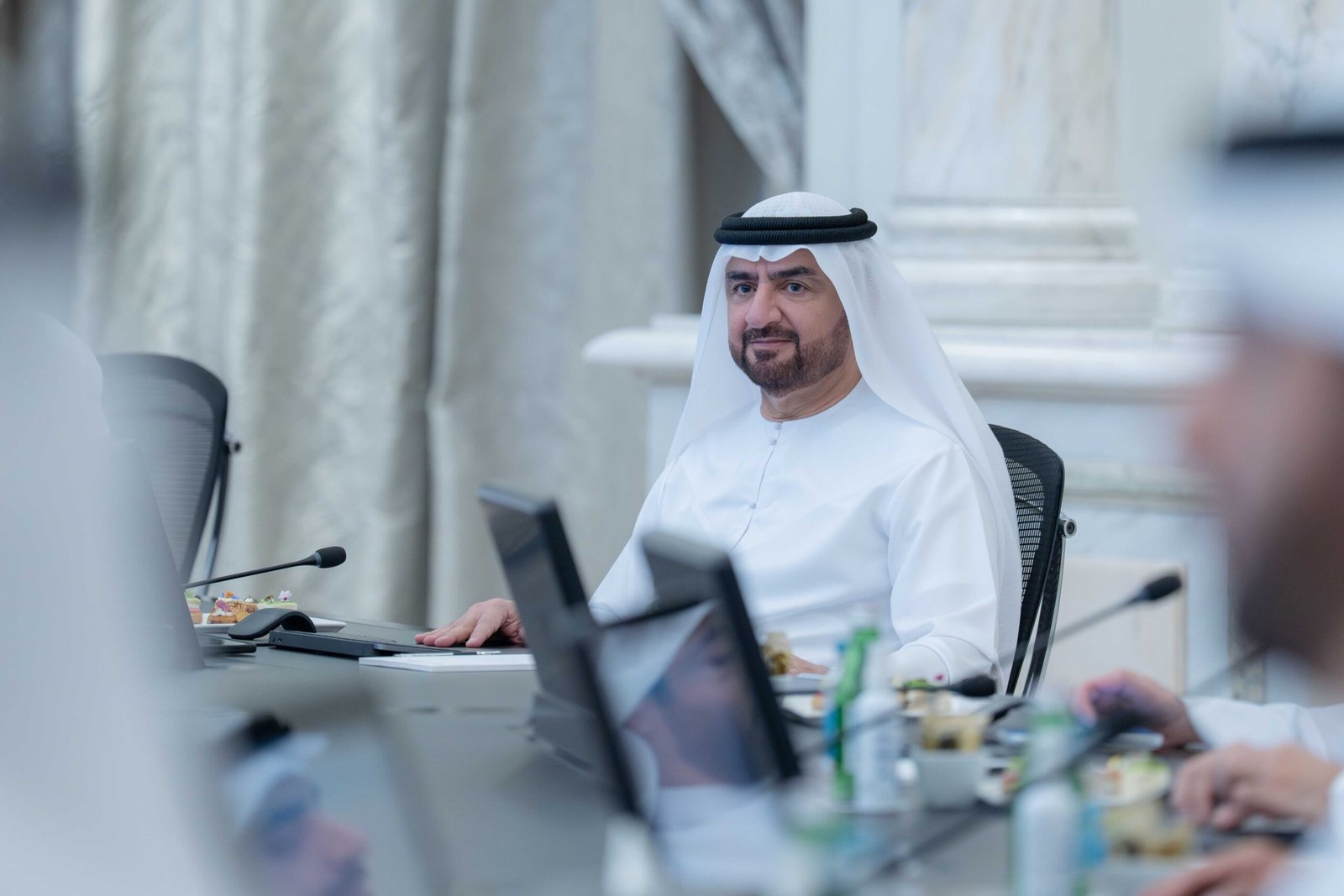 عبدالله بن سالم القاسمي يترأس اجتماع المجلس التنفيذي 1 عبدالله بن سالم القاسمي يترأس اجتماع المجلس التنفيذي