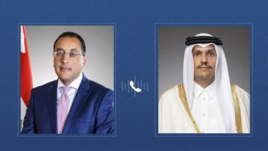 رئيس الوزراء القطري يبحث مع نظيره المصري تطورات المنطقة