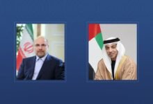 منصور بن زايد يبحث خلال اتصال هاتفي مع رئيس مجلس الشورى الإيراني سبل خفض التصعيد في المنطقة