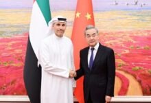 على هامش زيارة ولي عهد أبوظبي المبعوث الخاص لرئيس الدولة إلى الصين يلتقي وزير الخارجية الصيني
