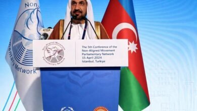 رئيس البرلمان العربي يطالب الشبكة البرلمانية لحركة عدم الانحياز بموقف حازم تجاه قانون إعدام الأسرى