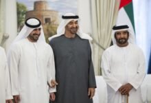 رئيس الدولة والشيوخ يحضرون حفل زفاف زايد بن طحنون بن محمد