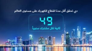 دبي تحقق أقل مدة انقطاع للكهرباء على مستوى العالم بمتوسط 49 ثانية لكل مشترك سنوياً