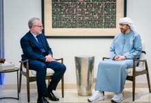 عبدالله بن زايد يستقبل المستشار الأول لرئيس الوزراء الكندي لشؤون السياسة الخارجية والدفاع والأمن