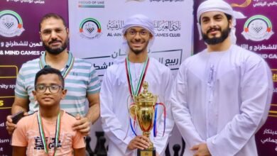 غيث النعيمي يحرز لقب بطولة العين للشطرنج الخاطف