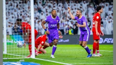 العين يفوز على شباب الأهلي في قمة الجولة 22 من دوري أدنوك للمحترفين