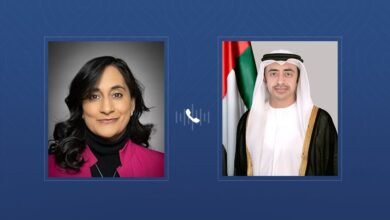 عبدالله بن زايد ووزيرة خارجية كندا يبحثان هاتفياً العلاقات الثنائية والتطورات الإقليمية