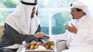 رئيس الدولة يزور حاكم عجمان