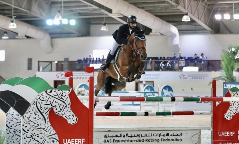 370 خيلاً تشارك في 14 منافسة بدوري الإمارات لقفز الحواجز 7 370 خيلاً تشارك في 14 منافسة بدوري الإمارات لقفز الحواجز