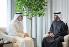 رئيس الدولة يستقبل وزير الخارجية الكويتي