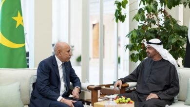 رئيس الدولة والرئيس الموريتاني يبحثان تعزيز علاقات التعاون بين البلدين وتداعيات التطورات الإقليمية