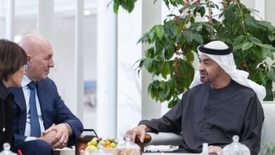 رئيس الدولة يستقبل وزير الدفاع الإيطالي