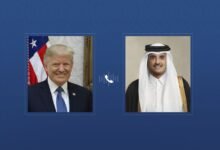 أمير قطر والرئيس الأمريكي يبحثان هاتفياً سبل خفض التصعيد واستقرار أسواق الطاقة