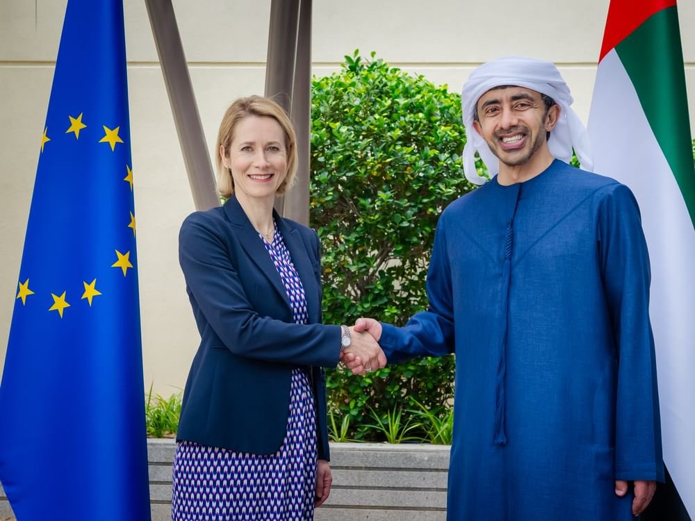 عبدالله بن زايد يستقبل كايا كالاس ويبحثان العلاقات الاستراتيجية الإماراتية الأوروبية والتطورات الإقليمية 1 عبدالله بن زايد يستقبل كايا كالاس ويبحثان العلاقات الاستراتيجية الإماراتية الأوروبية والتطورات الإقليمية