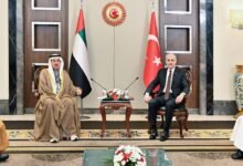 صقر غباش ورئيس البرلمان التركي يؤكدان على إدانتهما الاعتداءات الإيرانية السافرة على أراضي دولة الإمارات