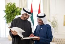 رئيس الدولة يستقبل عبد الله السيد الهاشمي ويوجه بتسمية أحد شوارع أبوظبي باسمه