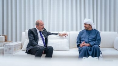 عبدالله بن زايد يستقبل أيمن الصفدي ويبحثان العلاقات الأخوية والتطورات في المنطقة