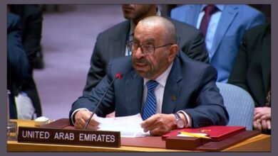 المرر يؤكد التزام الإمارات بمواصلة العمل مع الشركاء لتنفيذ الخطة الشاملة لإنهاء النزاع في قطاع غزة