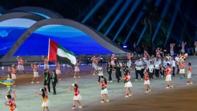 بعثة الإمارات تشارك في افتتاح النسخة الـ6 من دورة الألعاب الآسيوية الشاطئية