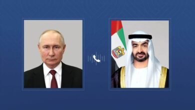 رئيس الدولة يتلقى اتصالاً هاتفياً من الرئيس الروسي