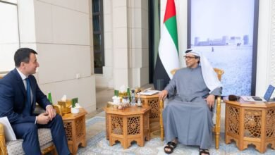 منصور بن زايد يستقبل نائب رئيس وزراء أوزبكستان