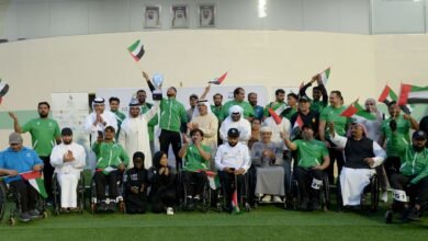 "خورفكان للمعاقين" بطلاً لكأس اللجنة البارالمبية لألعاب القوى