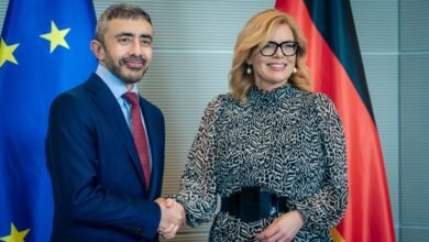 عبدالله بن زايد يلتقي رئيسة البوندستاغ الألماني ونائب رئيسه ورئيس لجنة الشؤون الخارجية